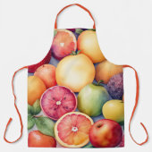 水の色絵画のフルーツ エプロン (正面)