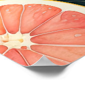 水の色絵画のフルーツIV ポスター (角)