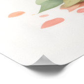 水の色絵画のブガンビリアポットピンクIII ポスター (角)