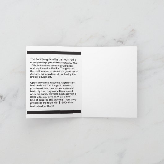 水の色絵画のボクサー+パラダイス,カリフォルニア州の火災物語 サンキューカード (内部)