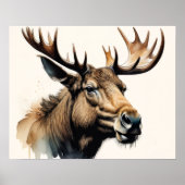 水の色絵画のマウス5:4 ポスター (正面)