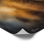 水の色絵画のマウス5:4 ポスター (角)