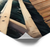 水の色絵画のマーシュボードウォーク ポスター (角)