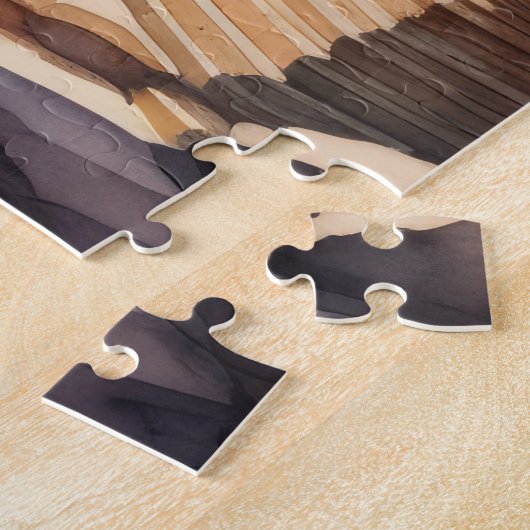 水の色絵画の古代ローマ ジグソーパズル (側面)