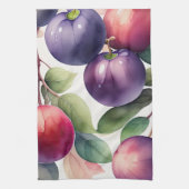 水の色絵画の梅 キッチンタオル (縦)