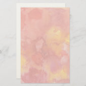 水の色絵画の背景。 便箋 (正面/裏面)