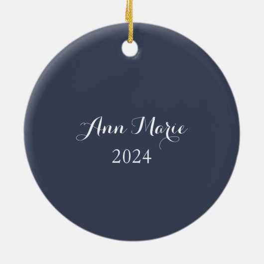 水の色絵画の セラミックオーナメント (裏面)