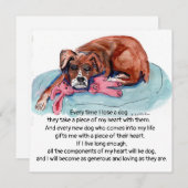 水の色絵画のpup & "私は犬を失うたびに シーズンカード (正面/裏面)