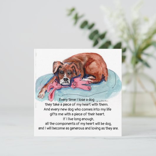 水の色絵画のpup & "私は犬を失うたびに シーズンカード (スタンド正面)