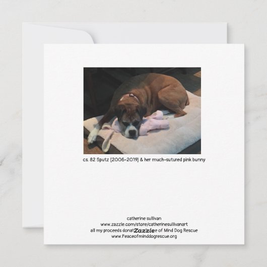 水の色絵画のpup & "私は犬を失うたびに シーズンカード (裏面)