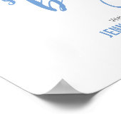 水の色航海のいかりブルーベビーシャワーWelcom ポスター (角)