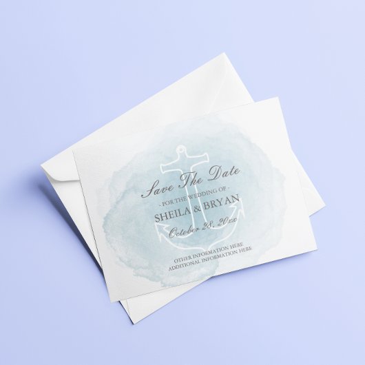 水の色航海のいかり日付のポストカードを保存 案内ポストカード