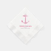 水の色航海のいかり赤ちゃんシャワーsipと参照 縁ありカクテルナプキン (角)