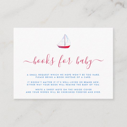 水の色航海ののボートのブックリクエストを持って来る エンクロージャーカード (正面)