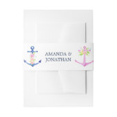 水の色航海のをテーマ結婚にした 招待状ベリーバンド (正面例)