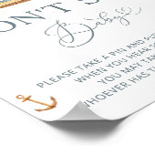 水の色航海の帆船は言わないベビーゲーム ポスター (角)