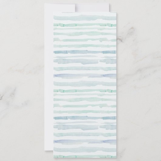 水の色航海の帆船ヨット結婚のメニューカード 招待状 (裏面)