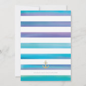 水の色航海の結婚式の日付カードを保存 セーブザデート (裏面)