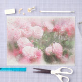 水の色芸術的バラの分離 薄葉紙 (クラフト)