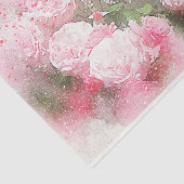 水の色芸術的バラの分離 薄葉紙 (詳細)