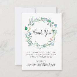 水の色葉のサンキューカードとバ結婚ッド サンキューカード