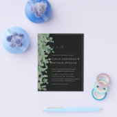 水の色葉のユーカリ&ウッド結婚ズフライヤー チラシ (シングル)