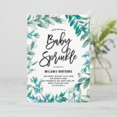 水の色葉のリース&ベリーベビー散水 招待状 (スタンド正面)