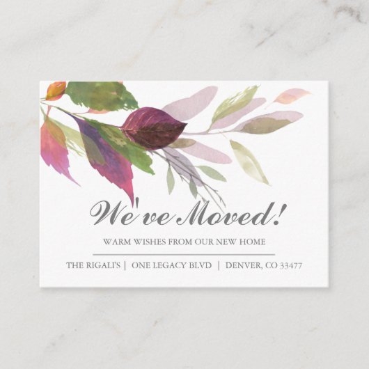 水の色葉の新しいホームの動きの発表 エンクロージャーカード (正面)