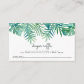 水の色葉の赤ちゃんシャワーおむつラッフル エンクロージャーカード (正面)