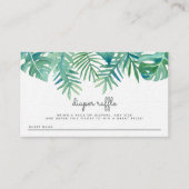 水の色葉の赤ちゃんシャワーおむつラッフル エンクロージャーカード (正面)