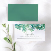 水の色葉の赤ちゃんシャワーおむつラッフル エンクロージャーカード