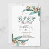 水の色葉のBoho Baby Shour 招待状 (正面)