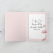 水の色誕生日エンジェルガールフォーゴド娘 カード (内部)