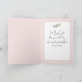 水の色誕生日エンジェルガールフォーゴド娘 カード (内部)