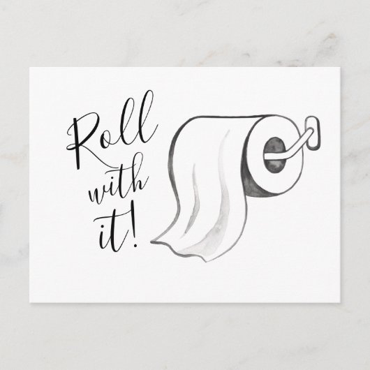 水の色転がそれを延期したハガキ ポストカード (正面)