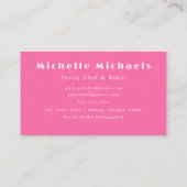 水の色転がのピンバラパティシシェフベイカー 名刺 (裏面)