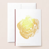 水の色金ゴールド感謝していスクリプト 箔カード (裏面封筒付き)