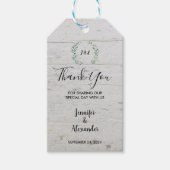 水の色離れの素朴な木ありがとうござ結婚う ギフトタグ (正面)