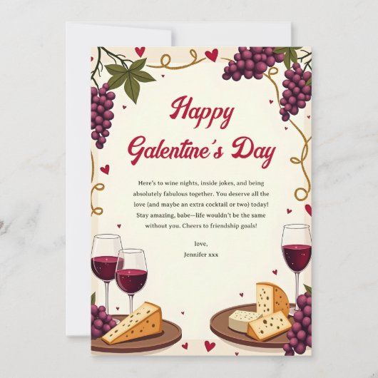 水の色魅力的ワイン&チーズガレンティンの日 シーズンカード (正面)