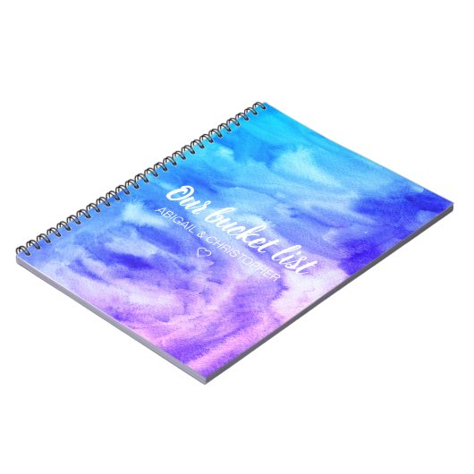 水の色鮮やか私たちのバケットリストカップル記念のカップル ノートブック (左側)