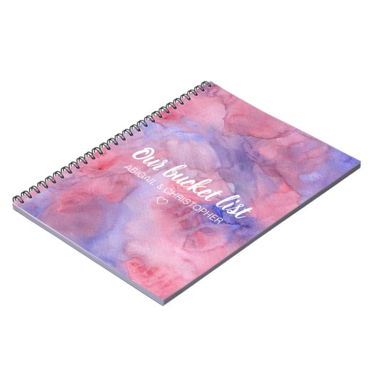 水の色鮮やか私たちのバケットリストカップル記念のカップル ノートブック (左側)