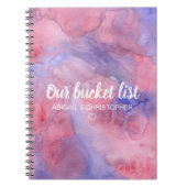 水の色鮮やか私たちのバケットリストカップル記念のカップル ノートブック (正面)