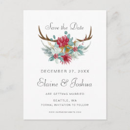 水の色鹿のフローラアントラー日付を保存 案内ポストカード