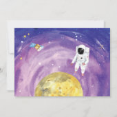 水の色2ザムーン宇宙誕生日招待状 招待状 (裏面)