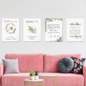 水の色4ウォールアートのクリスマス聖書詩セット (リビング)