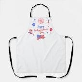 水の色7月4日の独立記念日パーティー エプロン (正面)