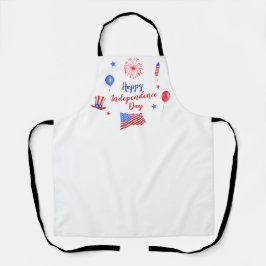 水の色7月4日の独立記念日パーティー エプロン