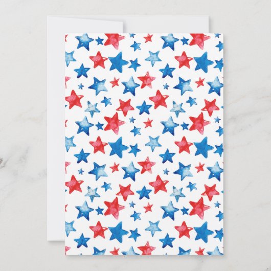 水の色7月4日の独立記念日パーティー 案内状 (裏面)