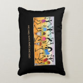 水の色,アフリカアートハートウォーミングダンス アクセントクッション (正面(垂直))