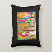 水の色，アフリカンアートザコミュニティ' アクセントクッション (正面(垂直))